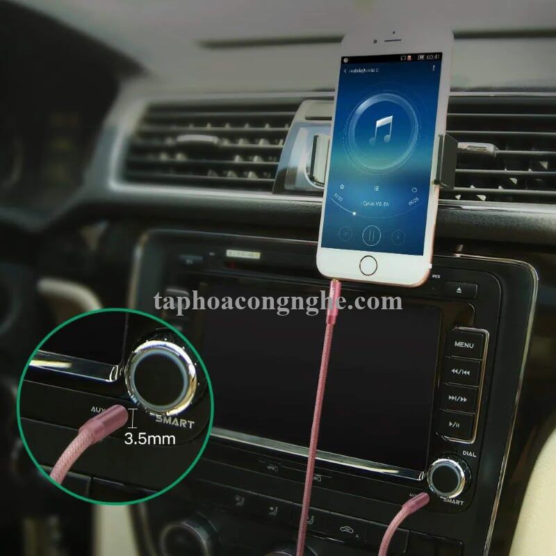 Ugreen 30813 0.5M màu Hồng Cáp âm thanh 2 đầu 3.5mm dương AV112 30030813